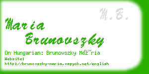 maria brunovszky business card